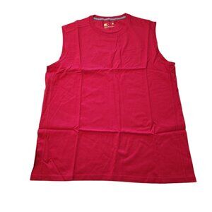 Xersion Xtreme Tee Sleeveless Muscle Shirt Red Cotton Mens XL NEW NWOT